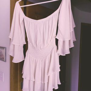 Forever 21 Off White Blouse Top Women Tunic Size Small (4-6)